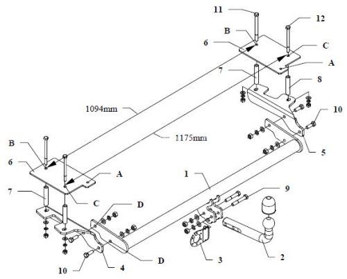 Tow bar  FIAT PALIO